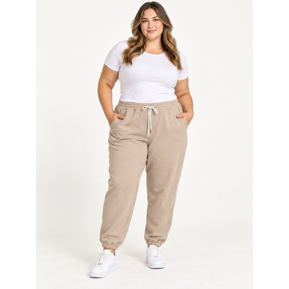 Vuori Laguna Lounge Pant 2.0 Womens XXL Taupe Organic Cotton Joggers VW437